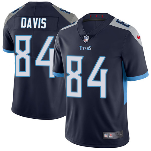 Nike Titans #84 Corey Davis Navy Blue Alternate Youth Stitched NFL Vapor Untouchable Limited Jersey - Click Image to Close
